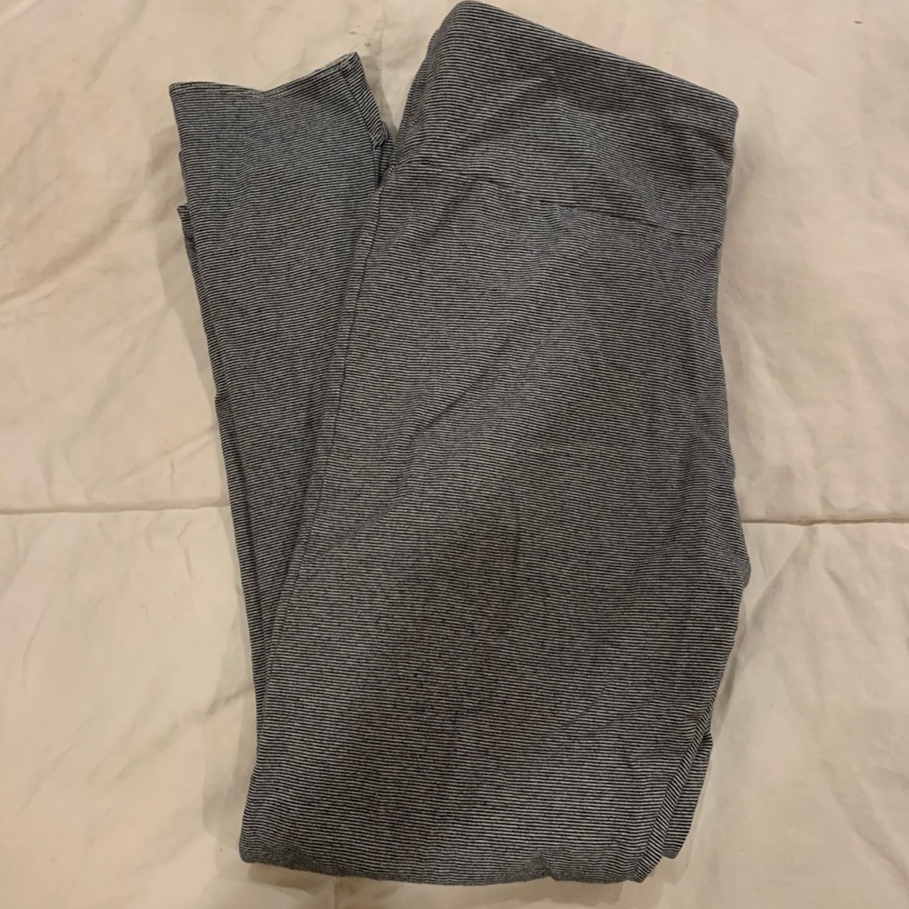 Calvin Klein Black and White Thin Stripe leggings